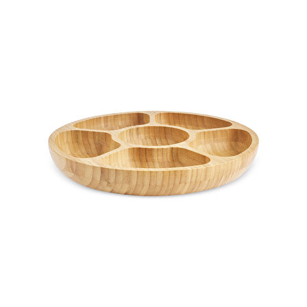 Karaca Bambu Lara 6 Bölmeli Yuvarlak Sunumluk