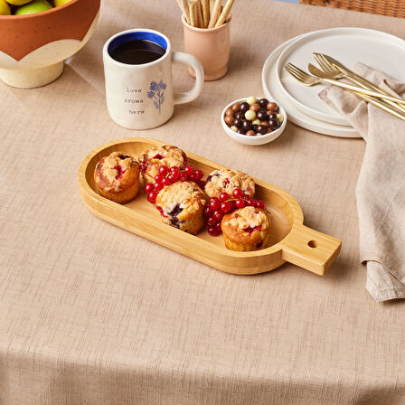 Karaca Bambu Lora Saplı Sunumluk