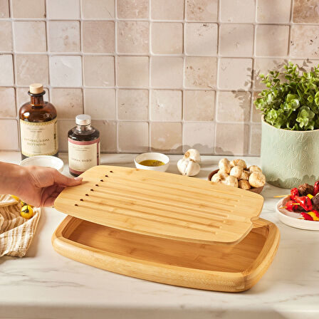 Karaca Bambu Aria 3 in 1 Kesme ve Sunum Tahtası