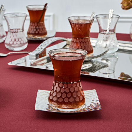 Karaca Cella 12 Kişilik 40 Parça Çay Seti Platin