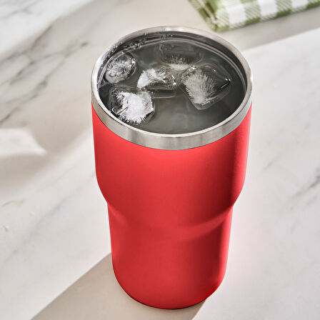 Karaca Star Ice Pipetli Çelik Sızdırmaz Termos 550 ml  Kırmızı 