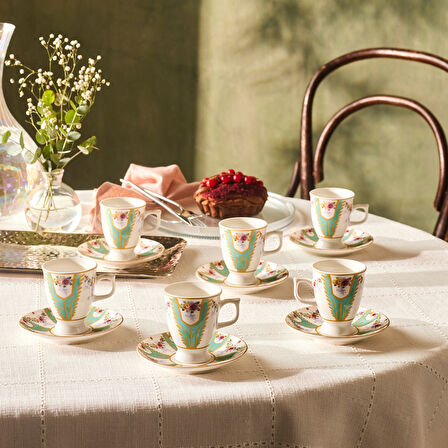 Karaca Dila 6 Kişilik Kahve Fincan Takımı 80 ml