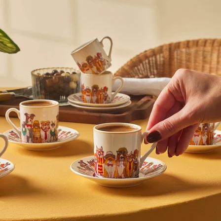 Karaca Latli 6 Kişilik Kahve Fincan Takımı 80 ml