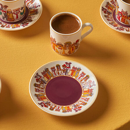 Karaca Latli 6 Kişilik Kahve Fincan Takımı 80 ml