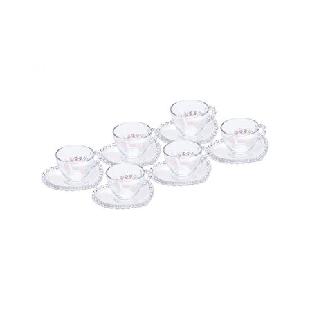 Karaca Rory Cam 6 Kişilik Kahve Fincan Takımı 80 ml 