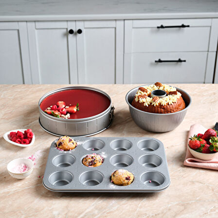 Karaca Luna Bake 3 Parça Kek Kalıbı Seti