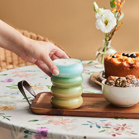 Karaca Micheal Cam Latte Bardağı 500 ml Yeşil