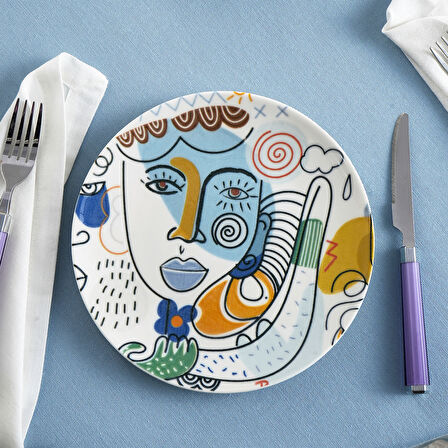 Karaca Feliz 6 Parça Porselen Pasta Seti 19 cm