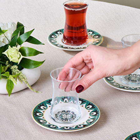 Karaca Lagada 6 Kişilik 12 Parça Çay Seti