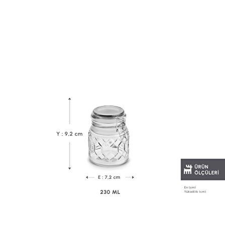 Karaca Storica Kilit Kapaklı Cam Kavanoz 230 ml 