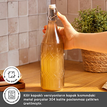Karaca Storica Kilit Kapaklı Yağ Şişesi 1000 ml 