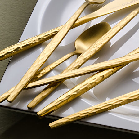 Karaca Callisto 12 Kişilik 84 Parça Gold Çatal Kaşık Bıçak Takımı