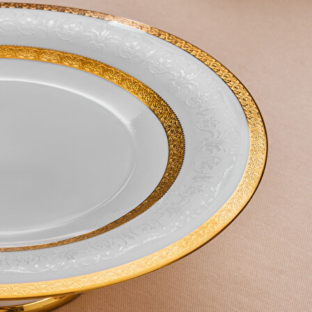 Karaca Royal Bone Victoria Ayaklı Kek Standı 26,5 Cm Gold