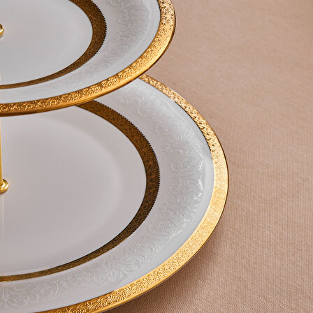 Karaca Royal Bone Victoria Katlı Kurabiyelik Gold
