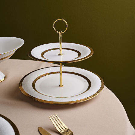 Karaca Royal Bone Victoria Katlı Kurabiyelik Gold