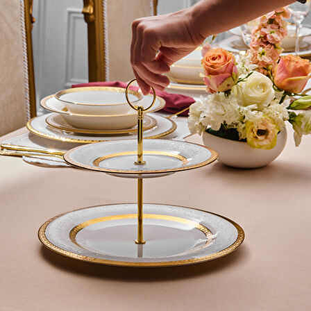 Karaca Royal Bone Victoria Katlı Kurabiyelik Gold