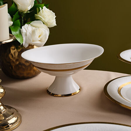 Karaca Royal Bone Victoria Ayaklı Gondol Gold 25,5 Cm 