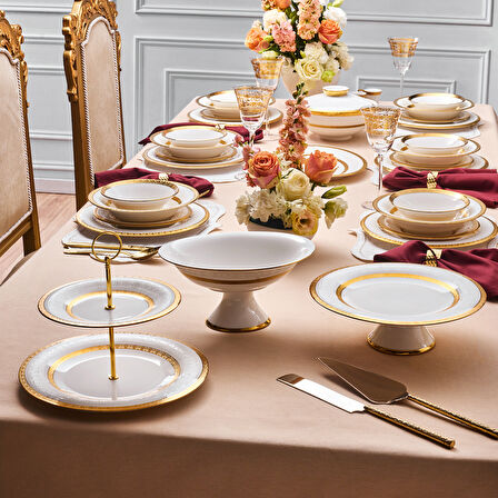 Karaca Royal Bone Victoria Ayaklı Gondol Gold 25,5 Cm 