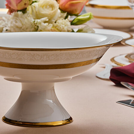 Karaca Royal Bone Victoria Ayaklı Gondol Gold 25,5 Cm 