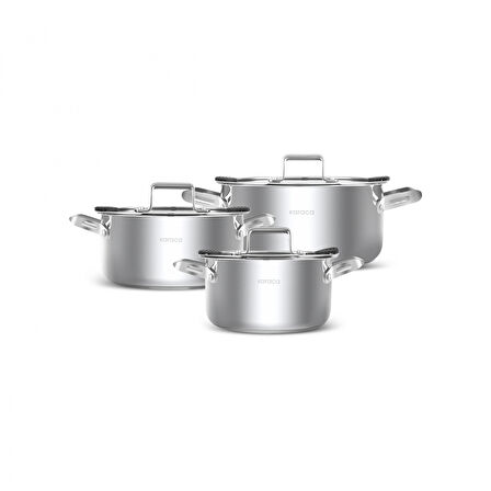Karaca Montreal İndüksiyon Tabanlı 6 Parça Çelik Midi Set
