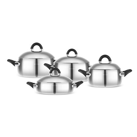 Karaca Fuji İndüksiyon Tabanlı 8 Parça Çelik Tencere Seti