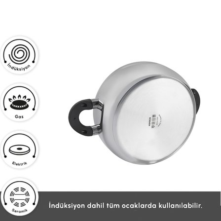 Karaca Powersteel 316+ Fuji İndüksiyon Tabanlı 8 Parça Çelik Tencere Seti