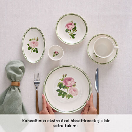 Karaca Forever Bone Rosalinda 26 Parça 6 Kişilik Kahvaltı Takımı