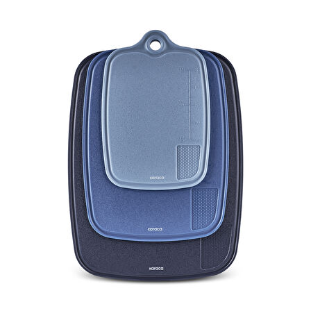 Karaca Triocut 3'lü Ölçülü Kesme Tahtası Mavi