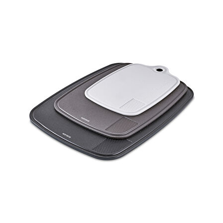 Karaca Triocut 3'lü Ölçülü Kesme Tahtası Gri