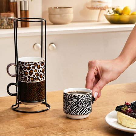 Karaca Leobra 5 Parça Standlı Çay Fincanı Seti 160 ml