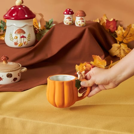 Karaca Cozy Bal Kabağı Sincap Kupa 320 ml