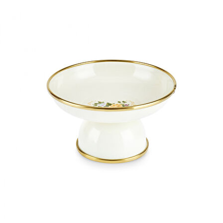 Karaca Viyan Emaye Ayaklı Sunumluk Gold 14 cm