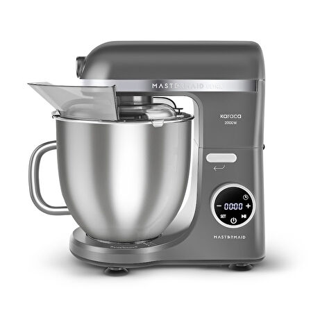 Karaca Mastermaid Chef Ultra D2000W Dijital Ekranlı Hamur Yoğurma Makinesi Galaxy Grey 7L 