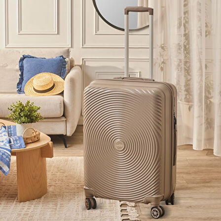 Karaca Container Vera Büyük Boy Valiz Bej