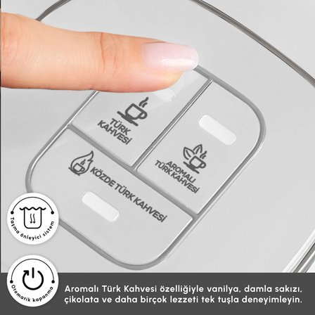 Karaca Hatır Neo Inox Çelik Cezveli Türk Kahve Makinesi White