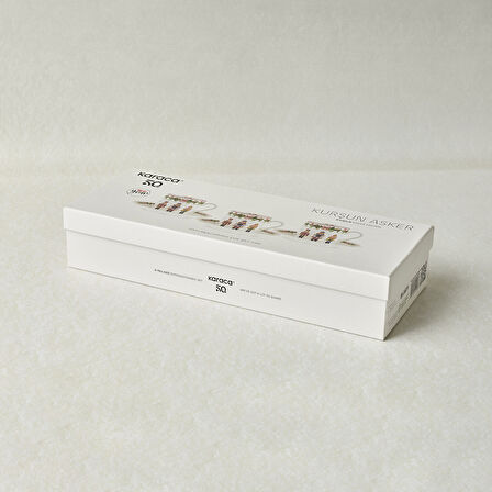 Karaca New Year Yılbaşı Kurşun Asker 6 Kişilik Kahve Fincan Takımı 80 ml