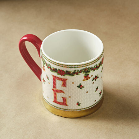 Karaca New Year Yılbaşı Petek E Harfli Kupa 330 ml