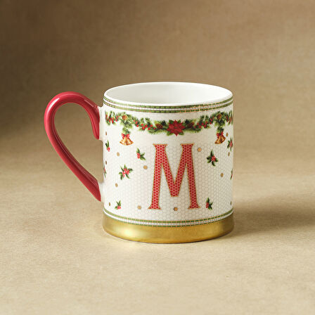 Karaca New Year Yılbaşı Petek M Harfli Kupa 330 ml