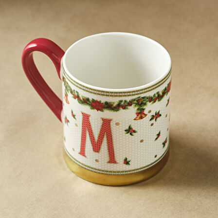 Karaca New Year Yılbaşı Petek M Harfli Kupa 330 ml