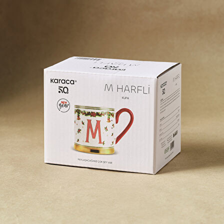 Karaca New Year Yılbaşı Petek M Harfli Kupa 330 ml