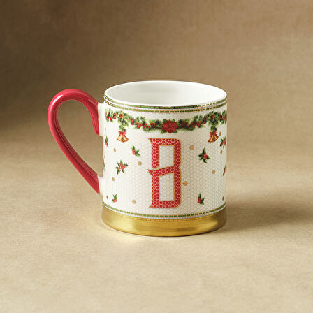 Karaca New Year Yılbaşı Petek B Harfli Kupa 330 ml