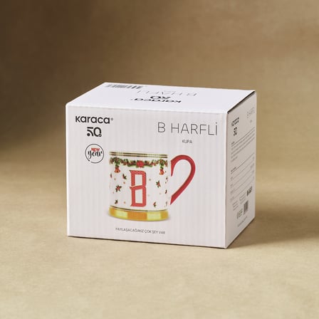 Karaca New Year Yılbaşı Petek B Harfli Kupa 330 ml