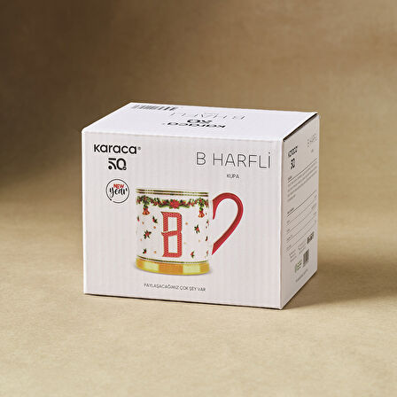 Karaca New Year Yılbaşı Petek B Harfli Kupa 330 ml