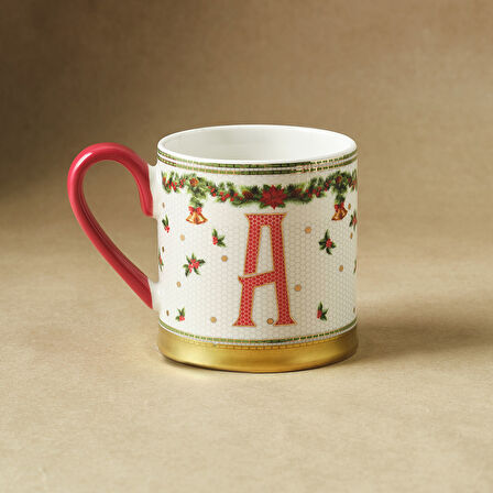 Karaca New Year Yılbaşı Petek A Harfli Kupa 330 ml