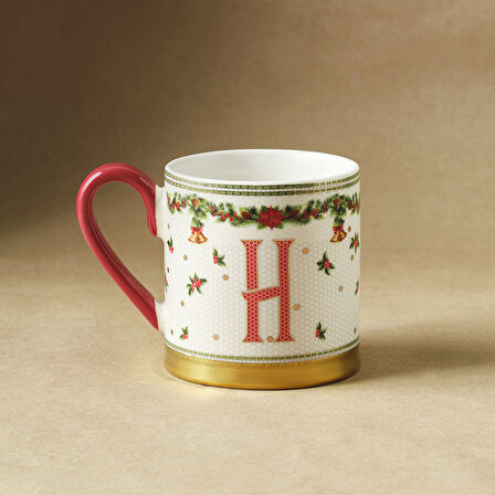 Karaca New Year Yılbaşı Petek H Harfli Kupa 330 ml