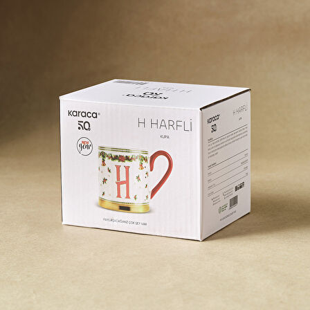 Karaca New Year Yılbaşı Petek H Harfli Kupa 330 ml