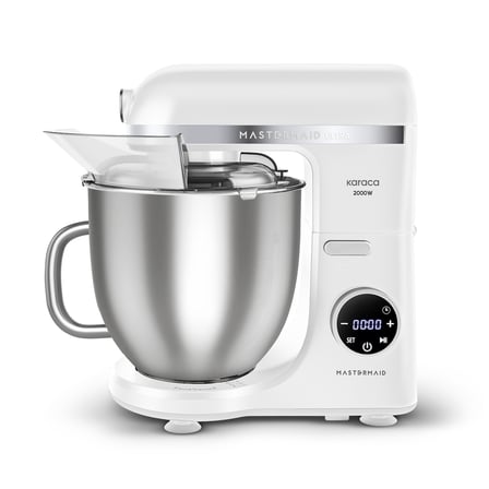Karaca Mastermaid Chef Ultra D2000W Dijital Ekranlı Hamur Yoğurma Makinesi Matte White 7L