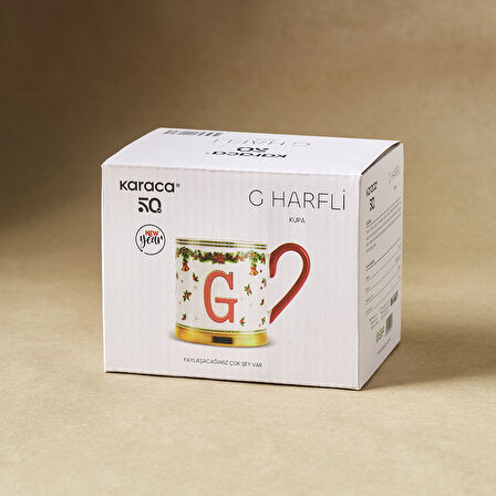 Karaca New Year Yılbaşı Petek G Harfli Kupa 330 ml