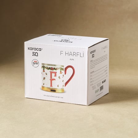 Karaca New Year Yılbaşı Petek F Harfli Kupa 330 ml
