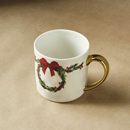 Karaca New Year Yılbaşı Çelenk 2 Kişilik Kupa 320 ml